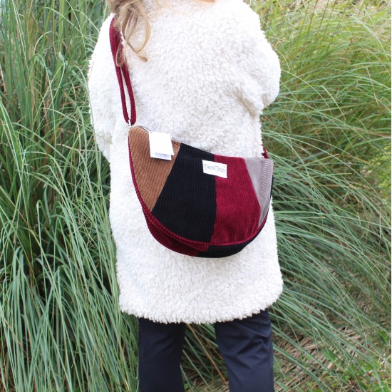 Patchwork Bobby Large Corduroy Sling Bag